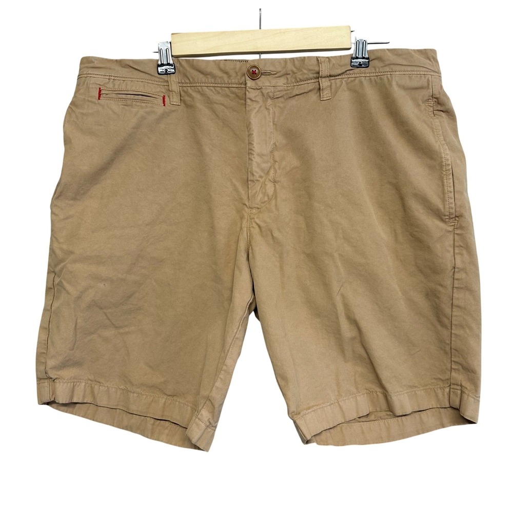 UNTUCKit Mens Khaki Chino‎ Shorts 100% Pima Cotton Size 36 Tan Casual Basic